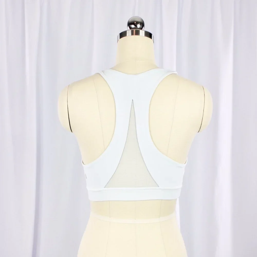 LULULEMON White Pale Blue Invigorate Luxtreme Mesh Racerback Sports Bra - Picture 6 of 16